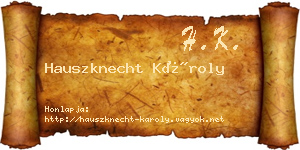 Hauszknecht Károly névjegykártya