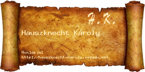 Hauszknecht Károly névjegykártya