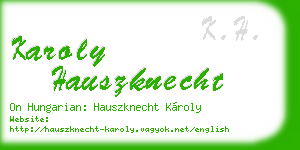 karoly hauszknecht business card