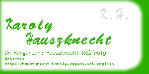 karoly hauszknecht business card